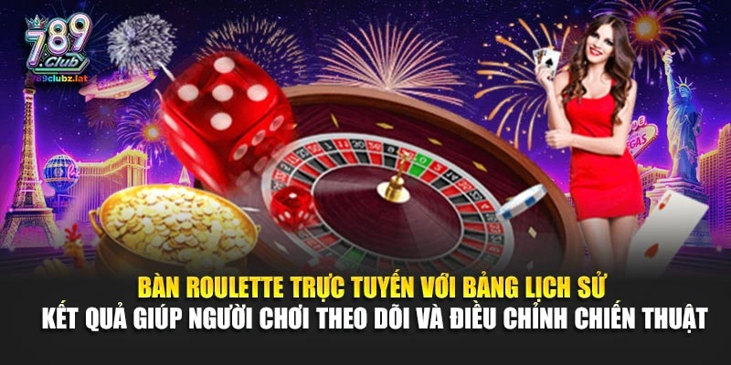 Bàn roulette trực tuyến với bảng lịch sử kết quả giúp người chơi theo dõi và điều chỉnh chiến thuật