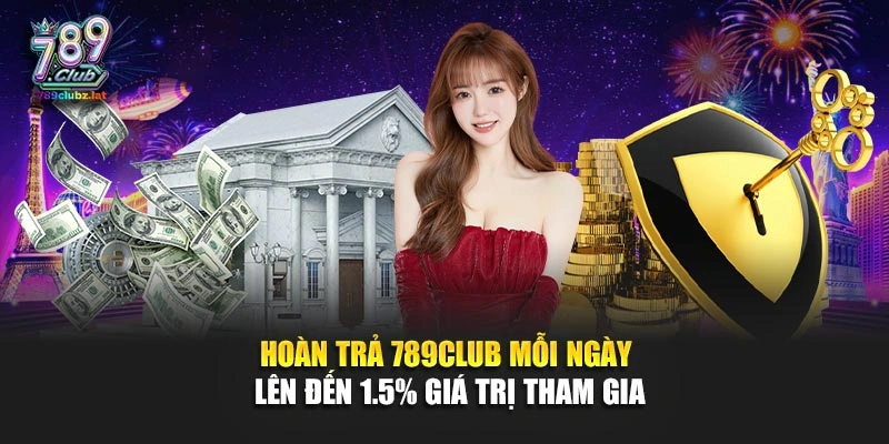 Hoàn trả 789Club mỗi ngày lên đến 1.5% giá trị tham gia