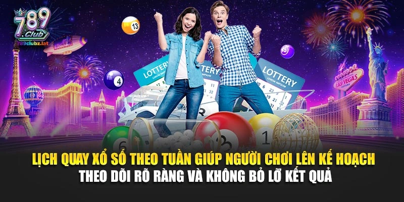 Lịch quay xổ số theo tuần giúp người chơi lên kế hoạch theo dõi rõ ràng và không bỏ lỡ kết quả