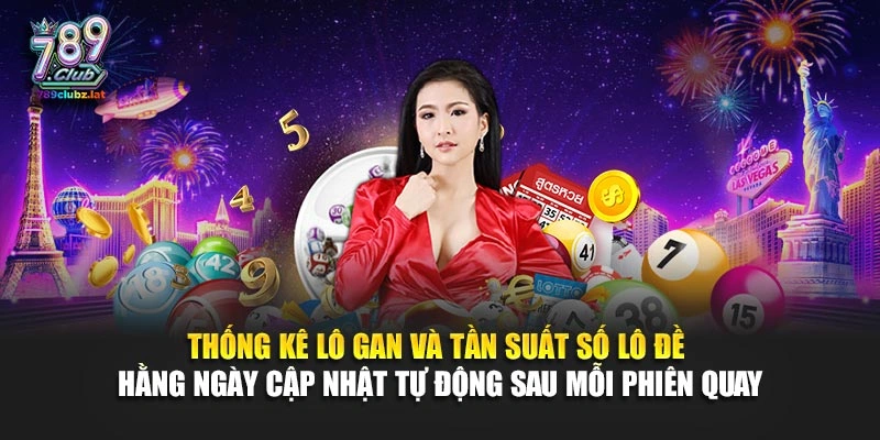 Thống kê lô gan và tần suất số lô đề hằng ngày cập nhật tự động sau mỗi phiên quay